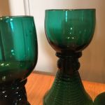 Set med 4 små Remmareglas gröna