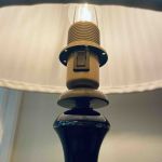 Lampfot glas blå - ny el