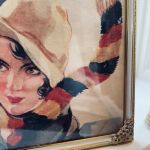 Metallram dekorativ - med äldre tidningsurklipp "Snöbollskastning"