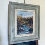 Paret tavlor med målad träram