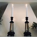 Paret träljusstakar mässing