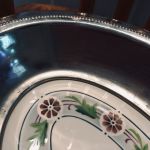 Nysilverskål oval med porslinsbotten