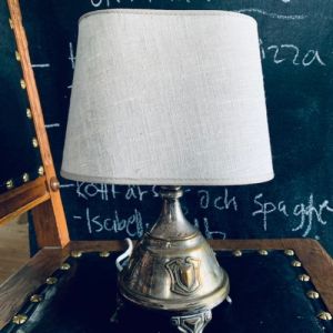 Lampskärm oval linne