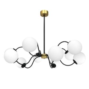 Octopus Svart Mässing med opalglaskupor