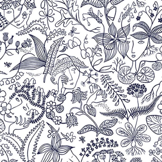 TYG Grazia Grande POSITIV - Stig Lindberg - 8 färger - Trevira CS Struktur