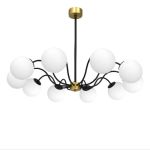 Serenety Svart Mässing med opalglaskupor