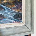 Paret tavlor med målad träram