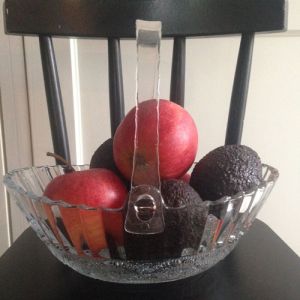 Glasskål med handtag