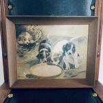 Trätavla Hundvalpar