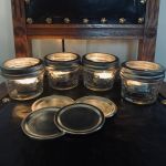 Set med 4 glasburkar lyktor