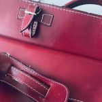 Läderväska retro röd