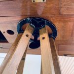 Antik Bälgkamera m stativ och plåtar