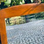 Spegel i trä fasetterat glas