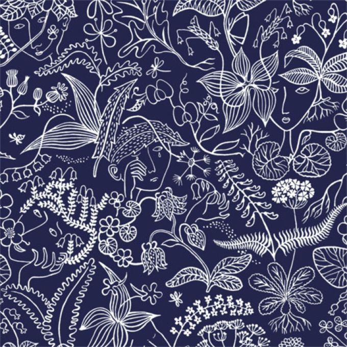 TYG Grazia Grande NEGATIV - Stig Lindberg - 5 färger - Trevira CS Struktur