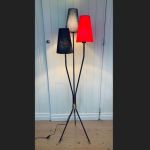 3-armad golvlampa 60-tal