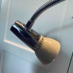 Klämlampa metall med ny tvinnad tygsladd