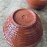 Set med 5 st bruna keramikskålar