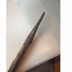 Antik käpp med smidesfot