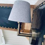 Vägglampa metall med skärm