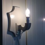 Paret lampetter gråmålade