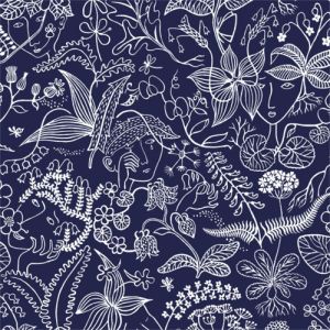 TYG Grazia Grande NEGATIV - Stig Lindberg - 5 färger - Trevira CS Struktur