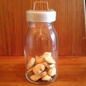 Liten glasburk m lock