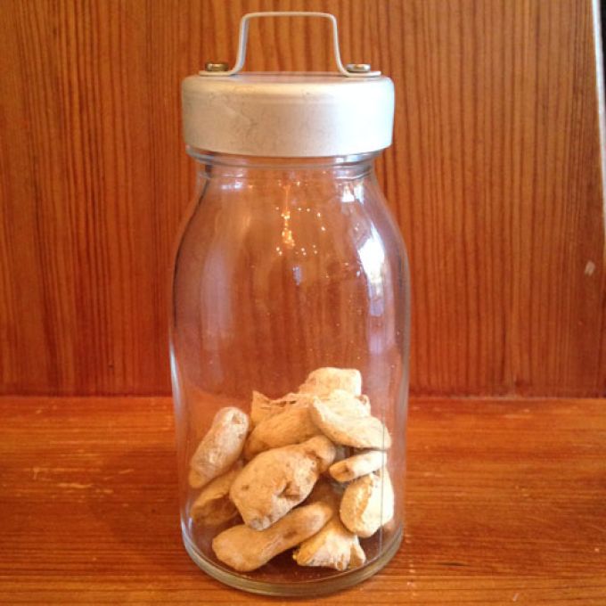 Liten glasburk m lock