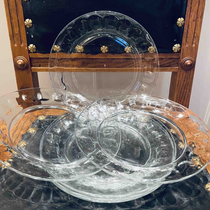 6 st assietter i glas - Arcoroc a France