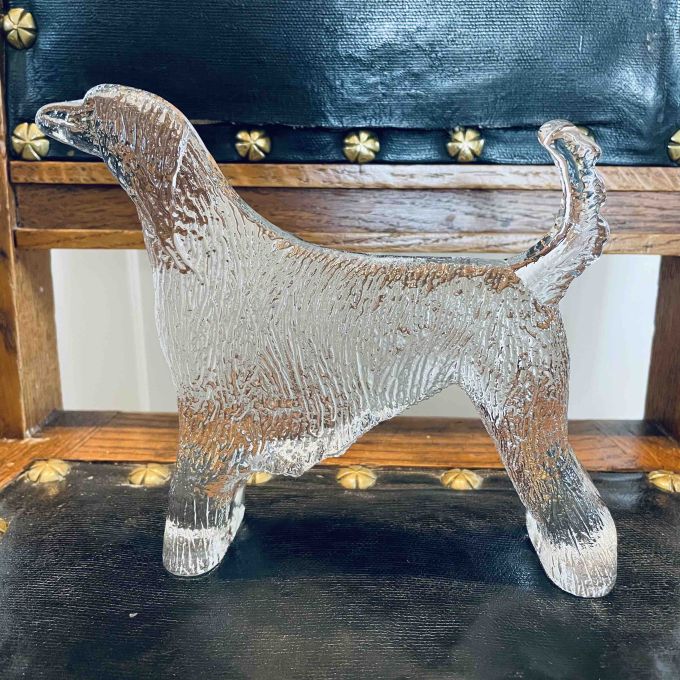 Glashund Afghan - Kosta Boda - Bertil Vallien – serien Kennel