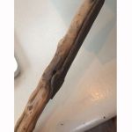 Antik käpp med smidesfot