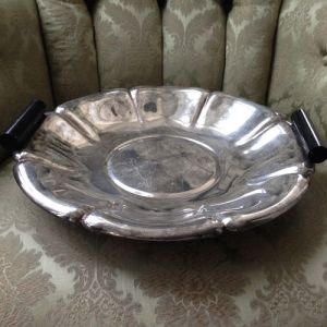 Nysilverbricka trähandtag