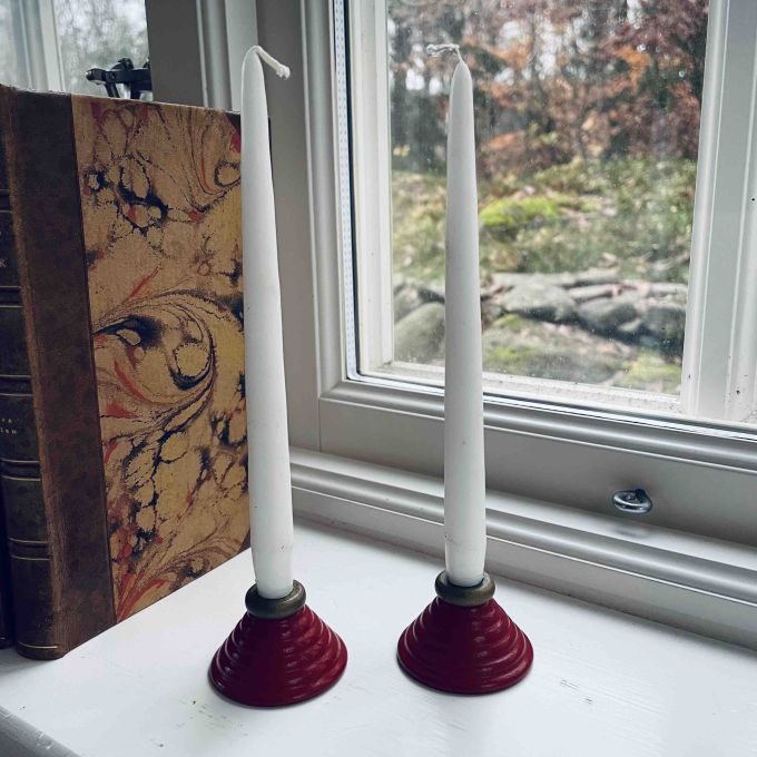 Paret små träljusstakar