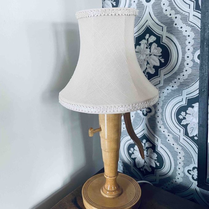 Linneskärm ljusrosa klofäste