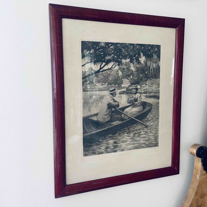 Originaletsning på koppar af E Åberg "Sommar"