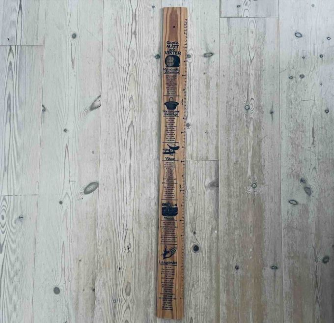 Gamla Mått och Vikter - Träbricka