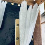 Paret vägglampor glas