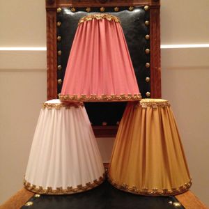 Lampskärm Lång A-form med toppringfäste - Rynkad - 21 färger