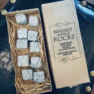 Set med 10 st täljstenar för Whiskey on the rocks