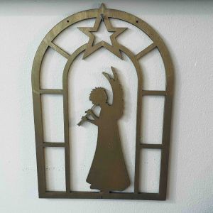 Väggprydnad jul - guldfärgad