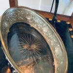 Korg nysilver med glasinsats