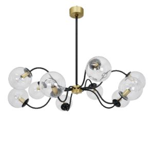 Octopus Svart Mässing med transparenta kupor