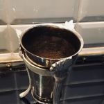 Nysilverpokal med ställ