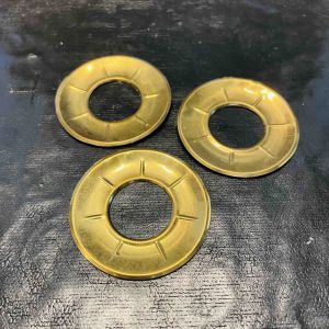 Set med 3 ljusmanschetter i metall