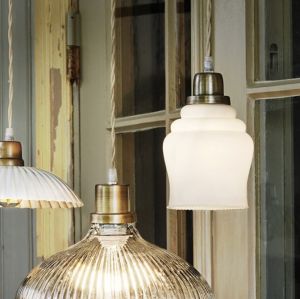 Taklampa Selma - frostat glas