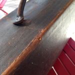 Antik sliten läderväska