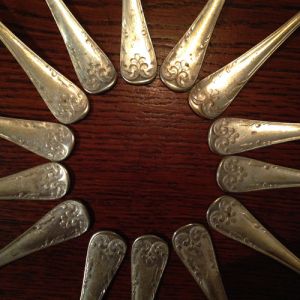 Bestick Nysilver - Teskedar "Franska Liljan" 12 st