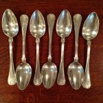 Bestick Nysilver - Skedar 7 st "Franska Liljan"