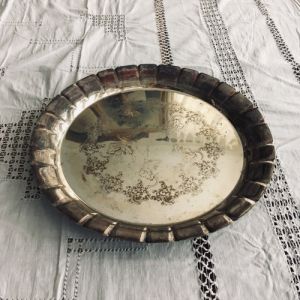 Rund bricka nysilver