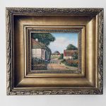 Liten tavla med motif i relief