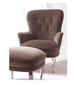 Mia Sammetsfåtölj 50-talstil